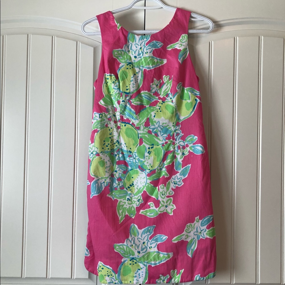 Sleeveless Pink Floral Shift Dress